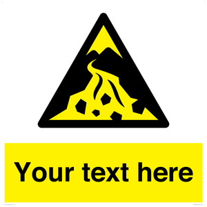 Custom Warning: Debris flow zone
